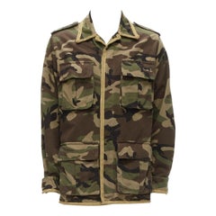 SAINT LAURENT Hedi Slimane 2014 camouflage militaire vert or  Veste FR46 S