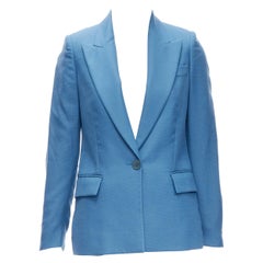 STELLA MCCARTNEY boutons en laine bleu 100 % caoutchouc, 2010  Veste blazer IT36 XXS