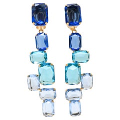 Philippe Ferrandis Aqua Baléares Lange Ohrringe