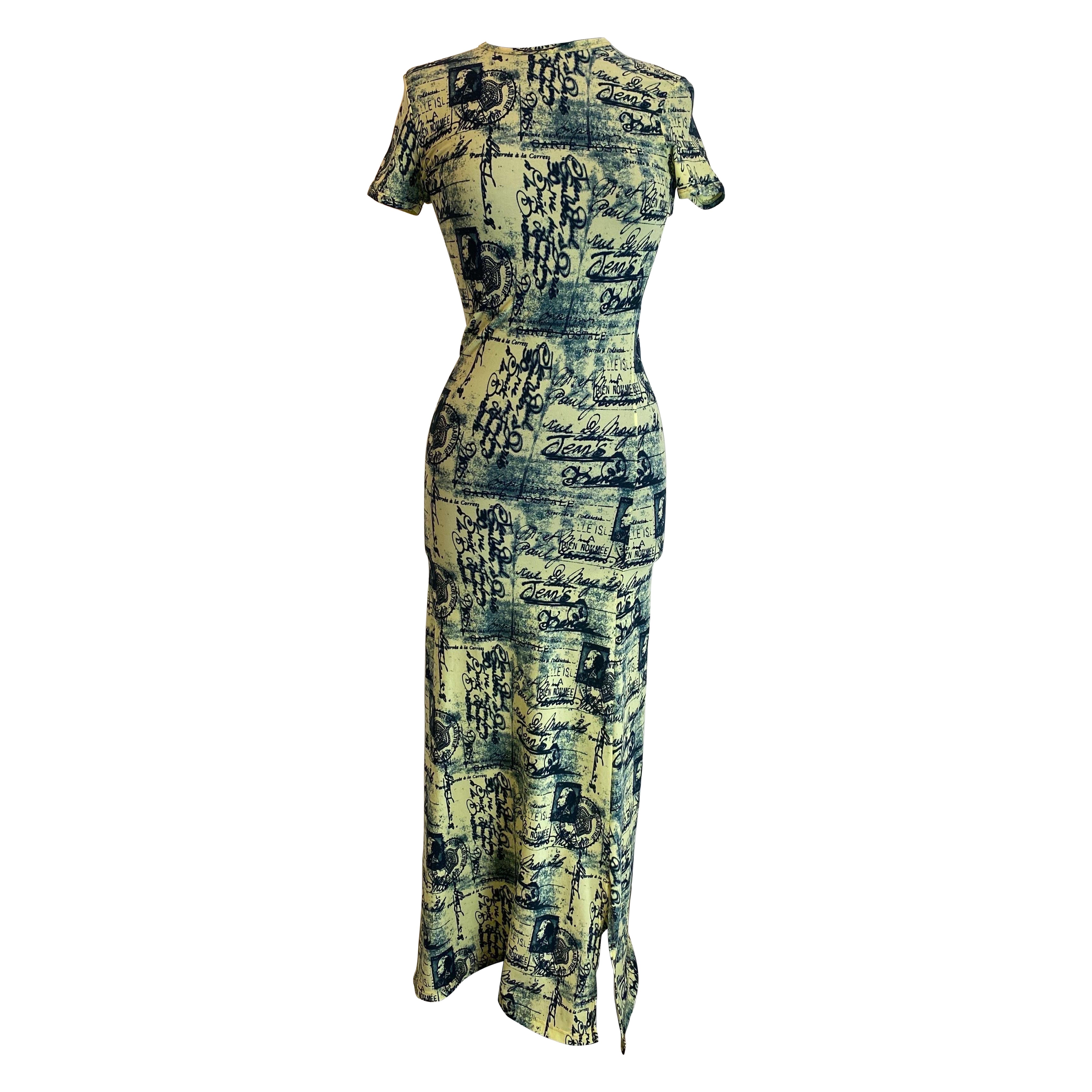 Vintage long Mesh dress 1998 Jean Paul Gaultier For Sale