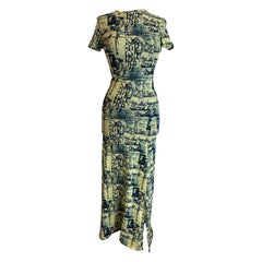 Vestido largo de malla vintage 1998 Jean Paul Gaultier