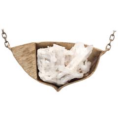 Crystal Quartz & Bronze Necklace 11