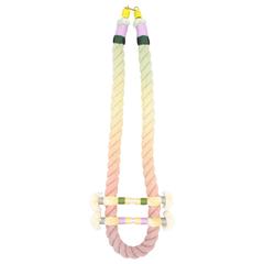 Split Rope Necklace (Lavender/Green/Orange)