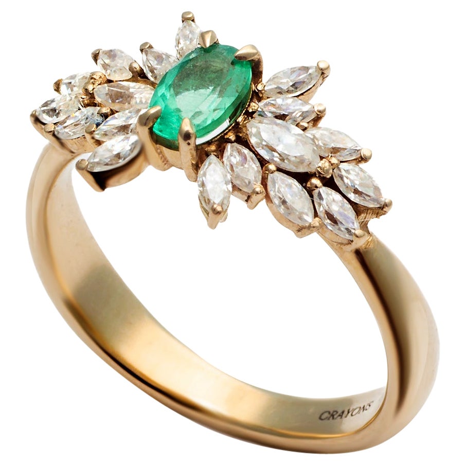 Dream in Green 18k Gold - 0,81 Karat brasilianischer Smaragdring - von Crayons Sao Paulo im Angebot
