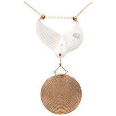 Bronze Antler Pendant Necklace
