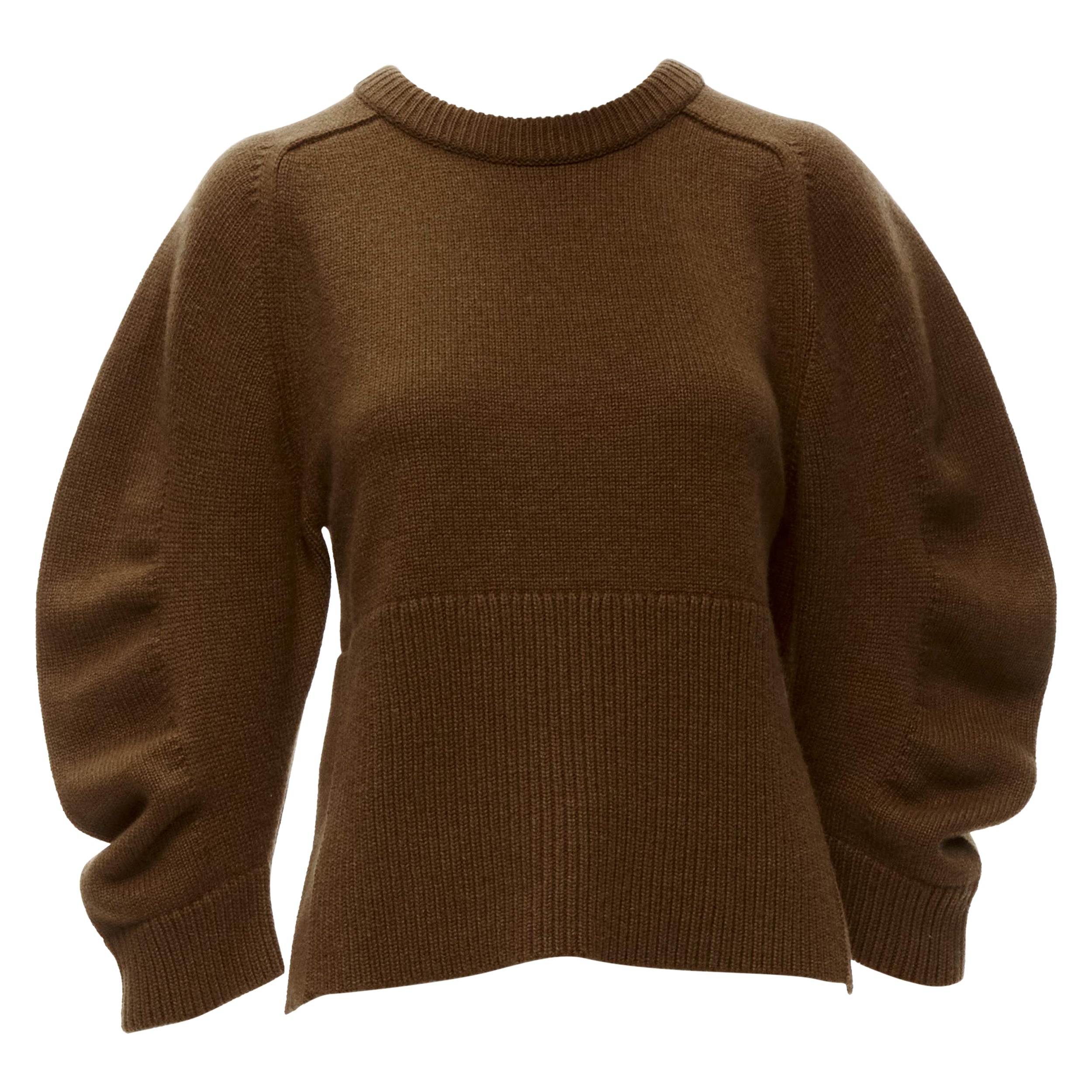 CHLOE 100% cashmere brow round puff sleeve cropped sweater S
