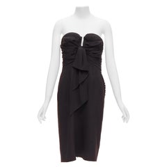 CHRISTIAN DIOR John Galliano Vintage U neckline strapless goddess dress FR38 M