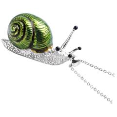 Enamel Snail Pendant Necklace by Deakin & Francis