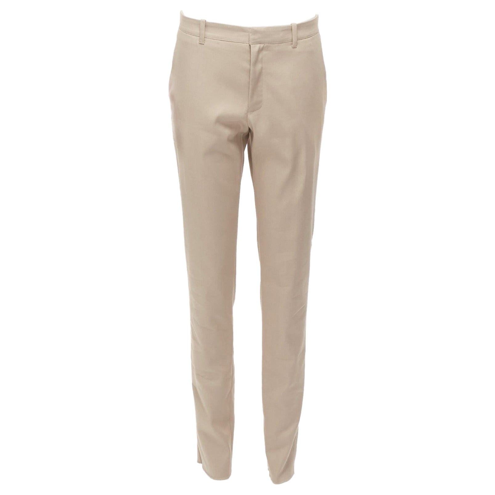 LA PERLA MENS beige back darts minimal classic tapered trouser pants M For Sale