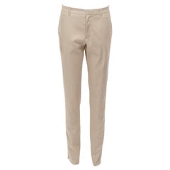 LA PERLA MENS pantaloni beige con pinces posteriori minimal classic tapered M