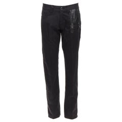 JEAN PAUL GAULTIER Pantalone vintage nero con fibbia bondage 30