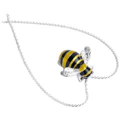 Enamel Bee Pendant Necklace by Deakin & Francis
