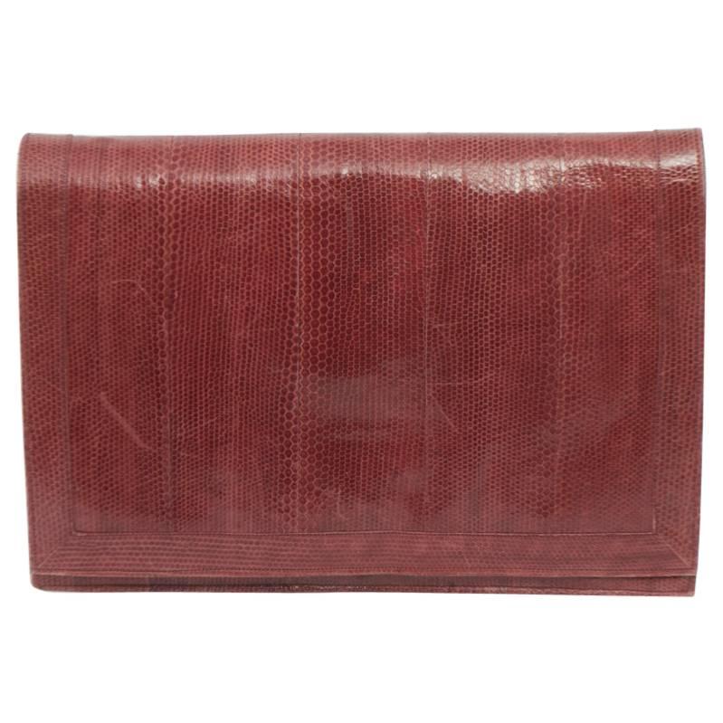 Rose Schlangen Aktentasche Clutch