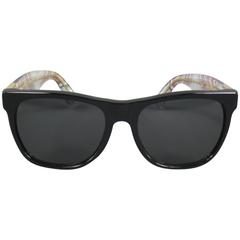 RETRO SUPER FUTURE Black & Grey Marble Arm Wayfarer Sunglasses