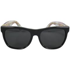 RETRO SUPER FUTURE Black & Grey Marble Arm Wayfarer Sunglasses 12