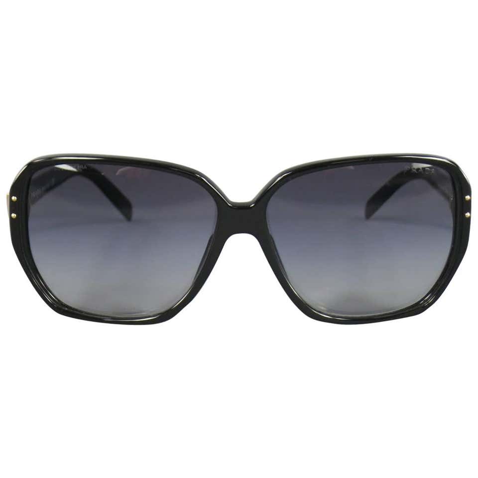 PRADA Black Acetate Oversized Square Frame Sunglasses at 1stDibs ...