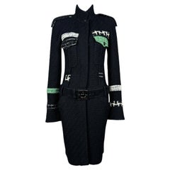 Chanel 10K$ Jewel Belt Black Tweed Coat