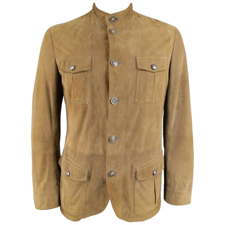 armani collezioni suede jacket