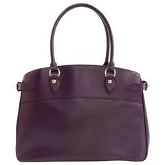 Louis Vuitton Passy GM Purple Epi Leather Silver Tone Hardware Hand Bag