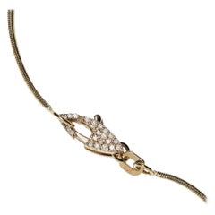 14k Yellow Gold Snake Chain Diamond Necklace (19”) by Series of Eleven