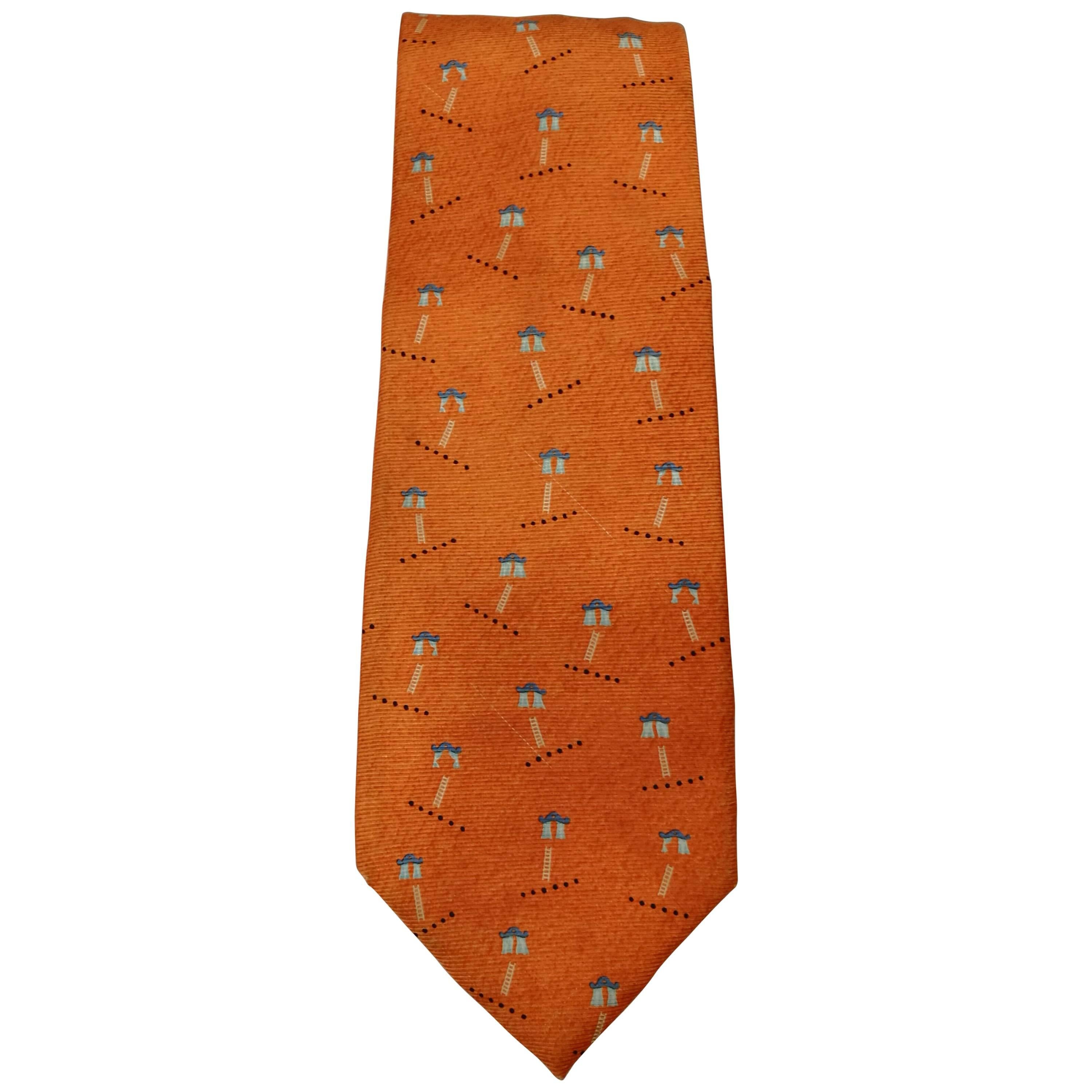 Bulgari Orange Tie