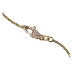 14k Yellow Gold Wheat Chain Diamond Necklace (19”) by Series of Eleven