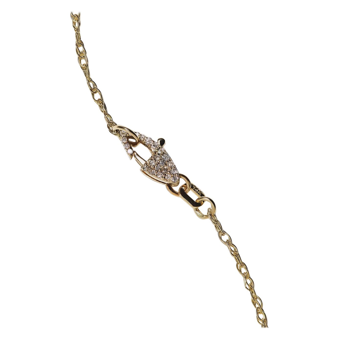 14 Karat Gelbgold Halskette mit Diamantverschluss (19) von Series of Eleven