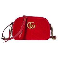 Borsa a Spalla Gucci Kameratasche GG Marmont Rossa