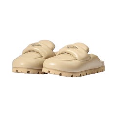 Scarpe\Ciabatte Prada Sabot Soft Pelle Beige