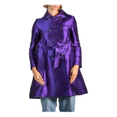 2000S Martin Grant Purple Silk Taffeta Coat