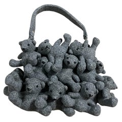 Moschino Jeans Vintage Teddy Bear Gray Bag