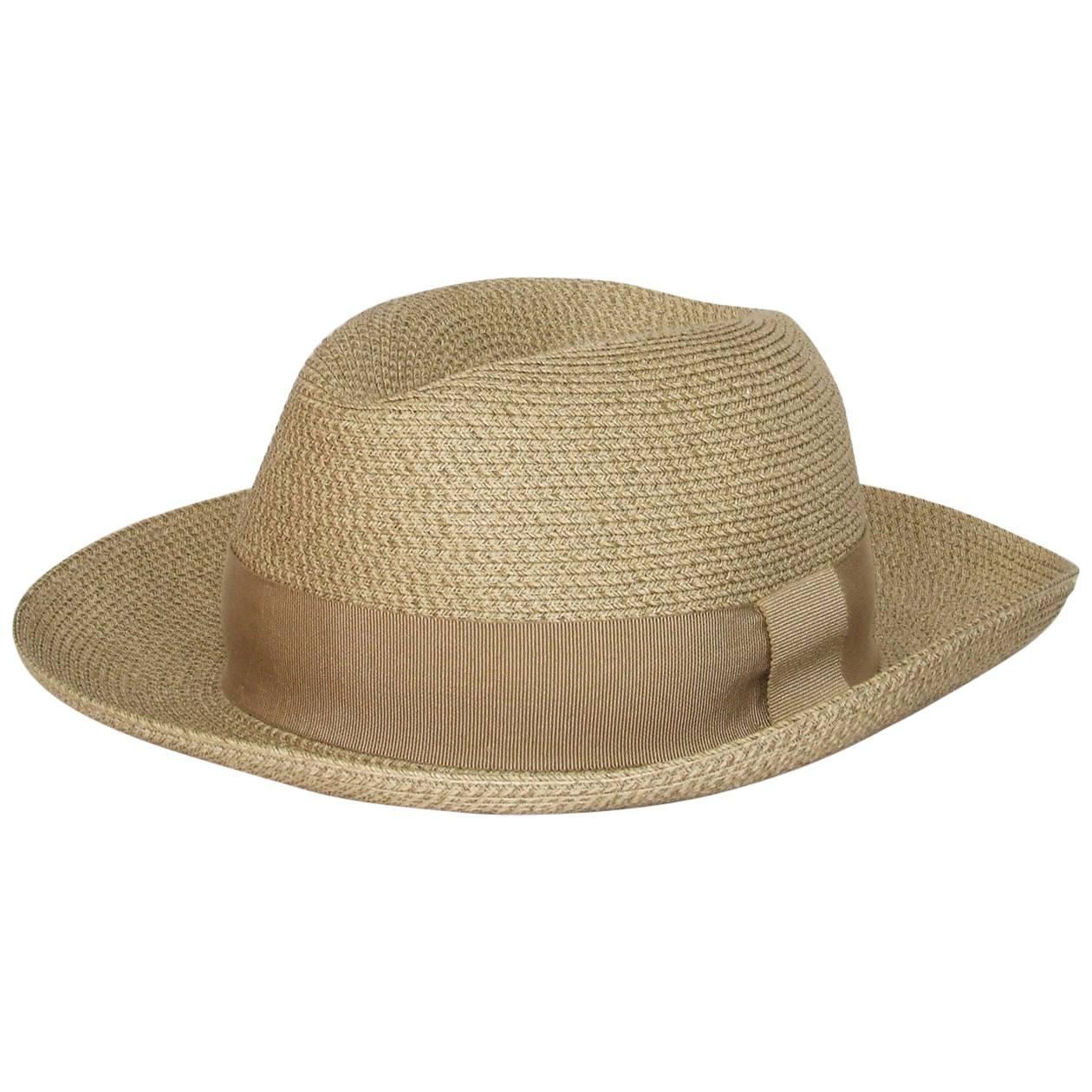 Hermes Sun Hat Panama Beige Size 57
