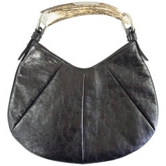 Tom Ford for YSL Black Leather Mombasa with Horn Handle
