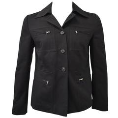 Prada Black Utility Jacket with Pockets