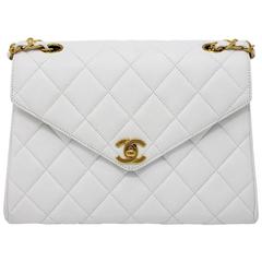 Chanel Vintage White Lambskin Mini Flap GHW Handbag No. 4