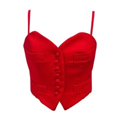 Raro corpiño Moschino Couture rojo Corazón