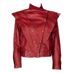 THIERRY MUGLER FW 79 Iconique et rare Veste en cuir double poitrine