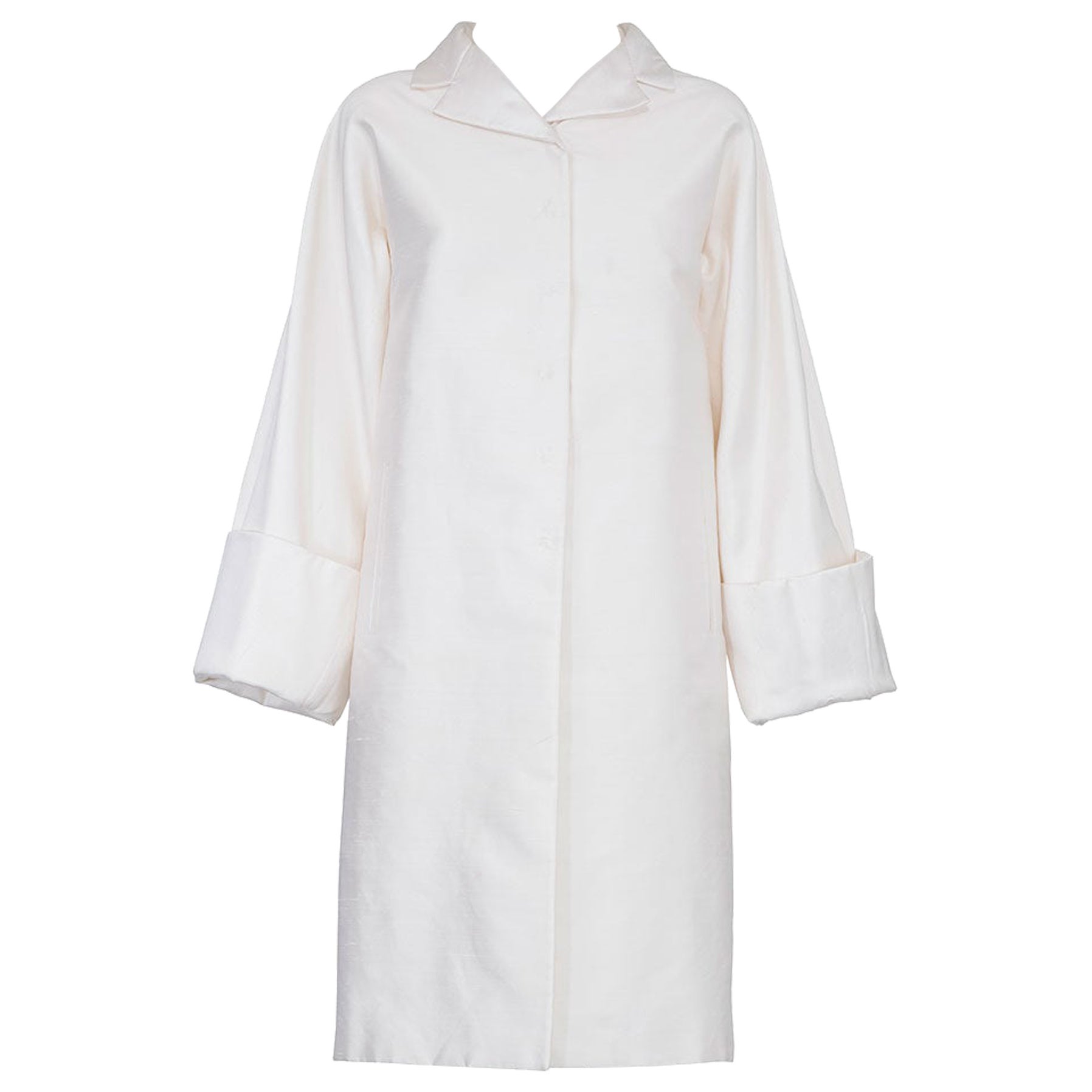 DOLCE & GABBANA 90's Rare Silk Shantung Coat in vendita