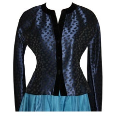 Guy Laroche Boutique, Paris Blue satin Jacket