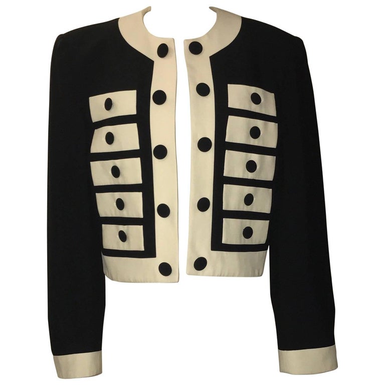 Moschino Couture Black and White Drawer Jacket Blazer, 1990s at 1stdibs