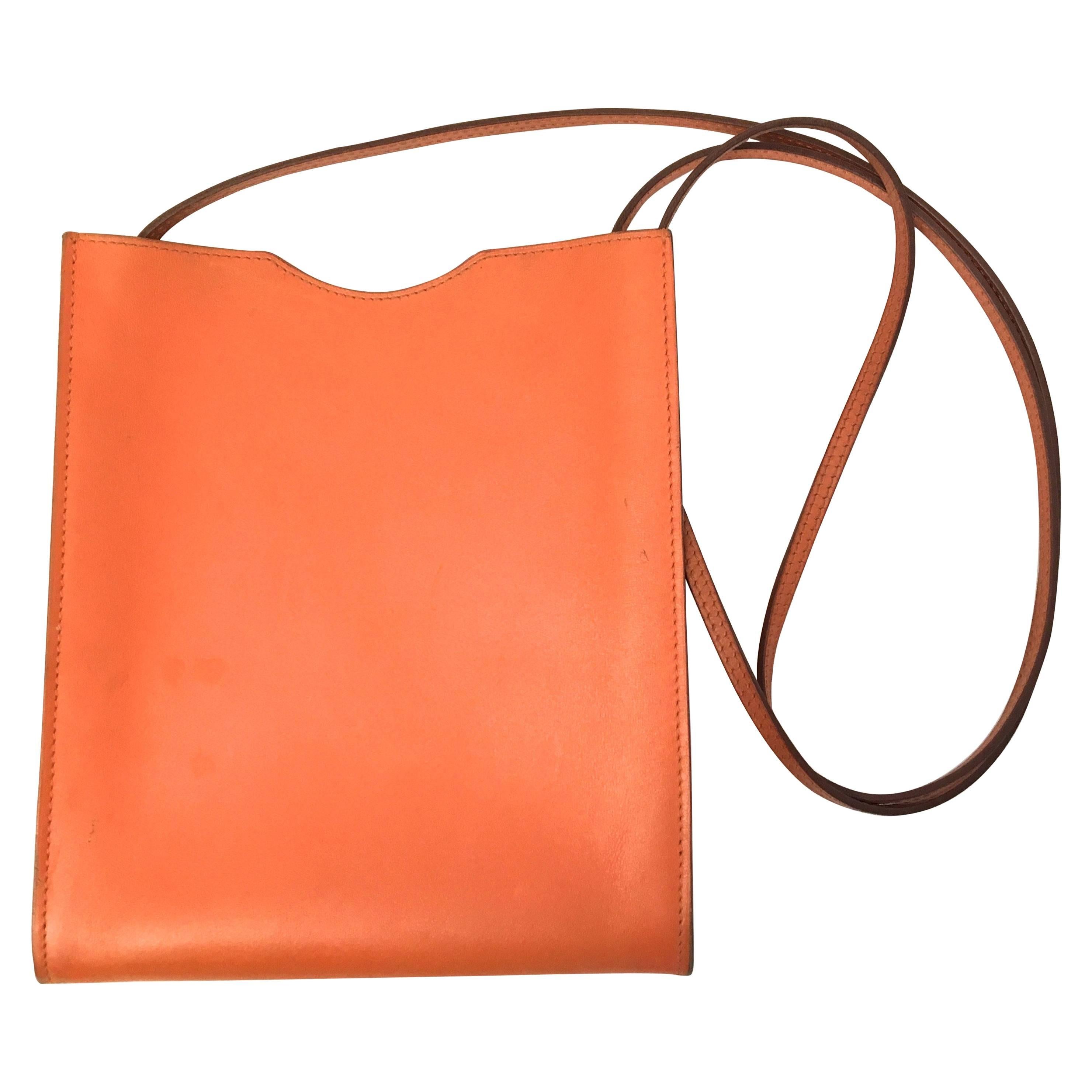 Hermes Orange Crossbody Bag For Sale