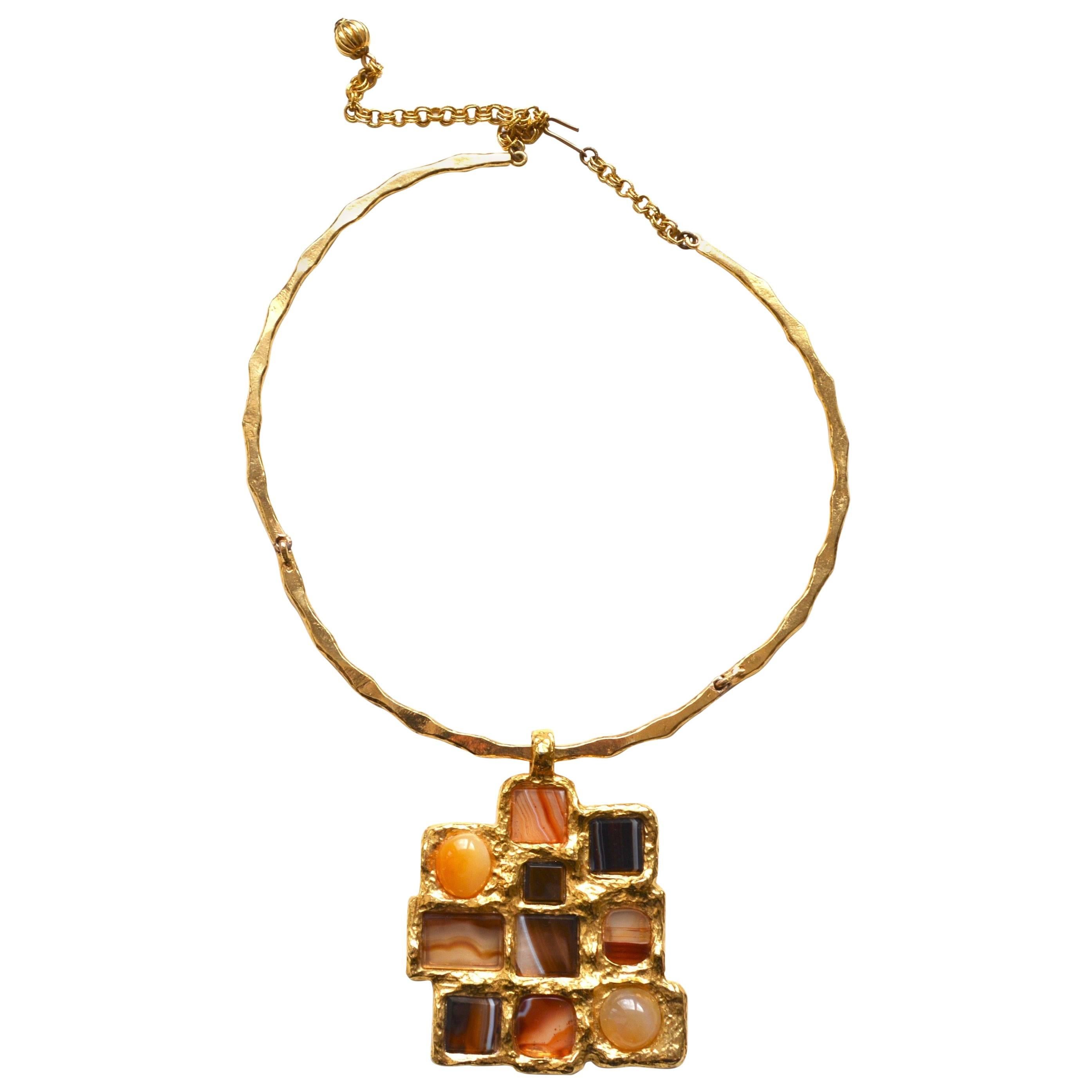 Kenneth Jay Lane Agate Necklace