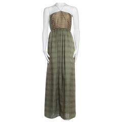 Beautiful Minimalist Backless Chiffon Gown by Bill Blass 9