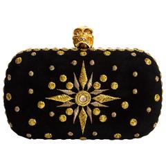 Alexander McQueen hard case embroidered skull evening clutch 7