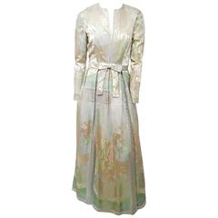 60s Siam Motif Brocade Gown 12