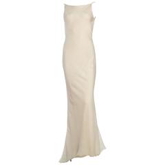 1990s Bias Cut Silk Chiffon Backless 1930s Style Gown 12