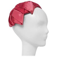 50s Pink Silk Fashion Hat