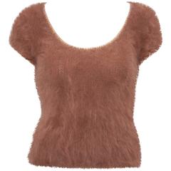 Irresistible 1970's Cheryl Baron Angora T-Shirt Style Sweater 4