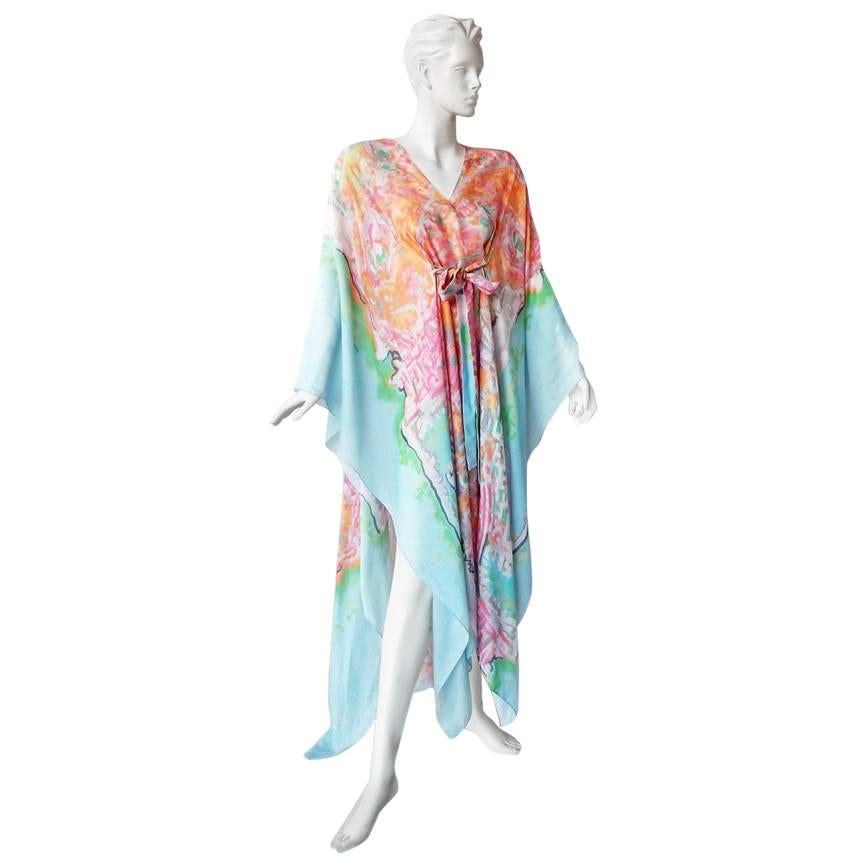 Chanel French Riviera Caftan Dress with Painterly Quality at 1stDibs 