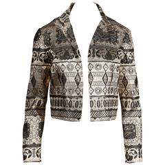 1960s Vintage Metallic Brocade Jacket 12